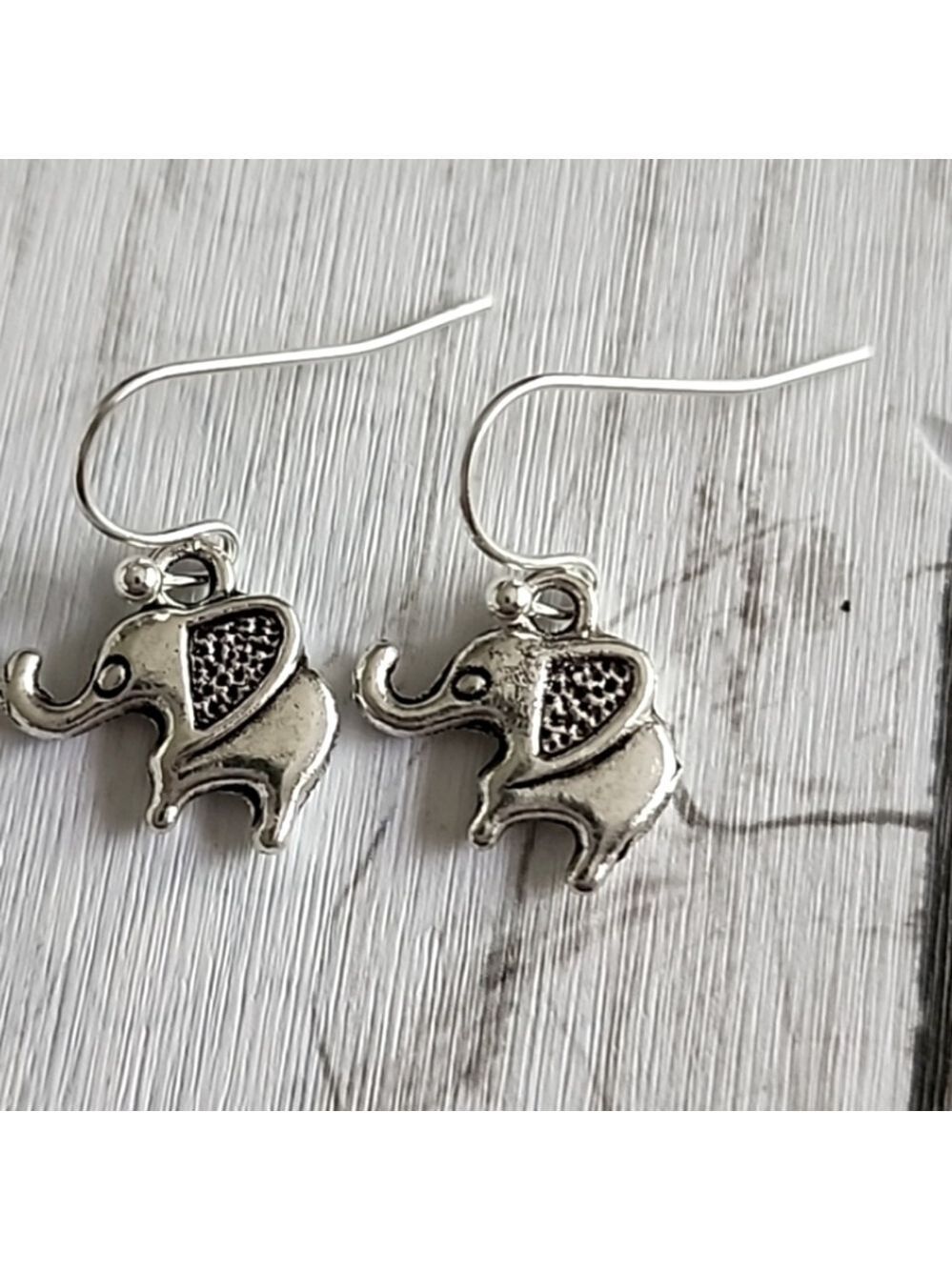ELEPHANT EARRINGS 925 GENUINE STERLING POST ER